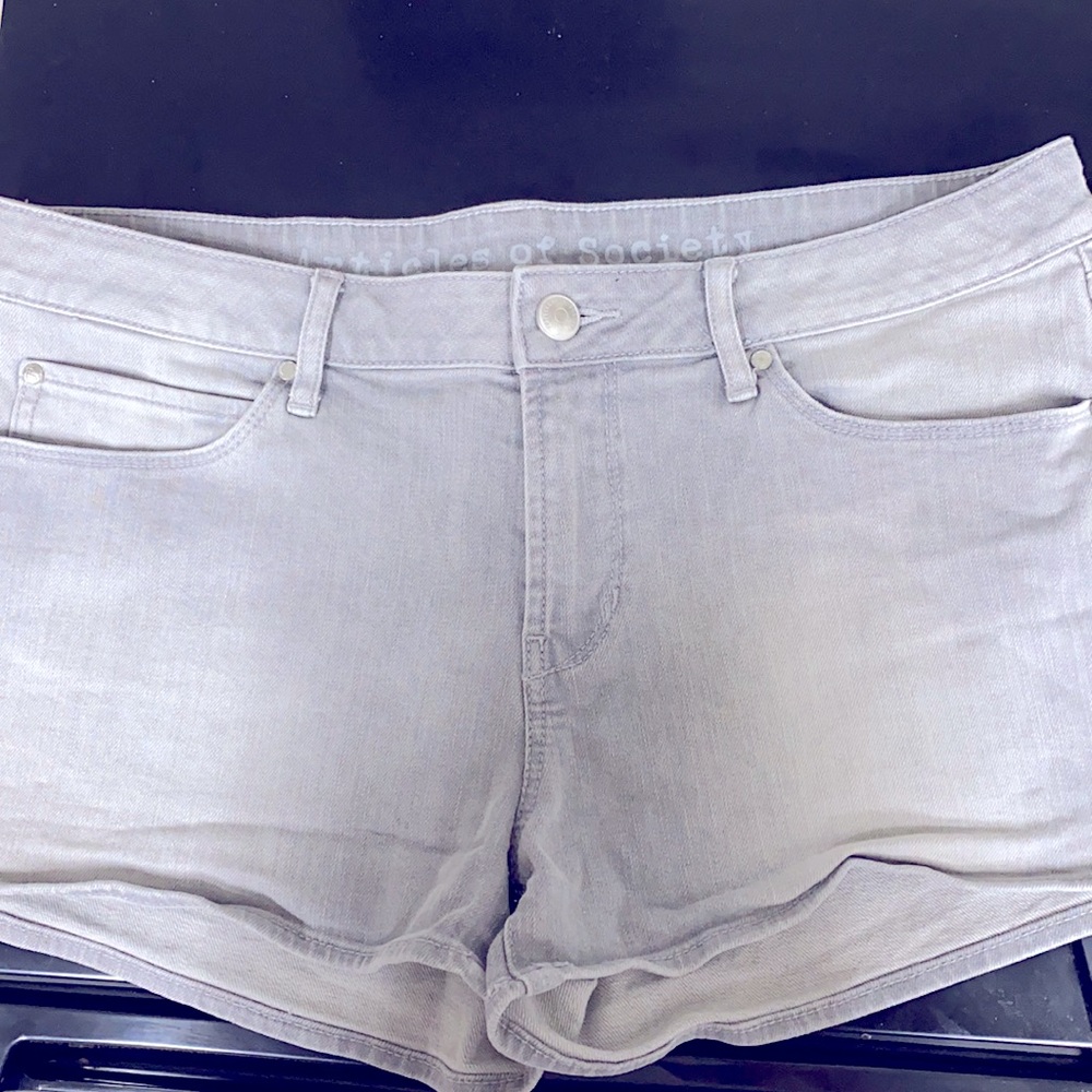 Articles of society gray denim 31 mid rise shorts